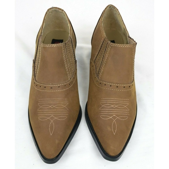 DINGO Western Pointed Toe Leather Ankle Boot - Picture 2 of 2